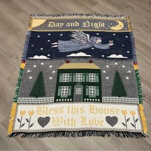 Day and Night Woven Tapestry Blanket